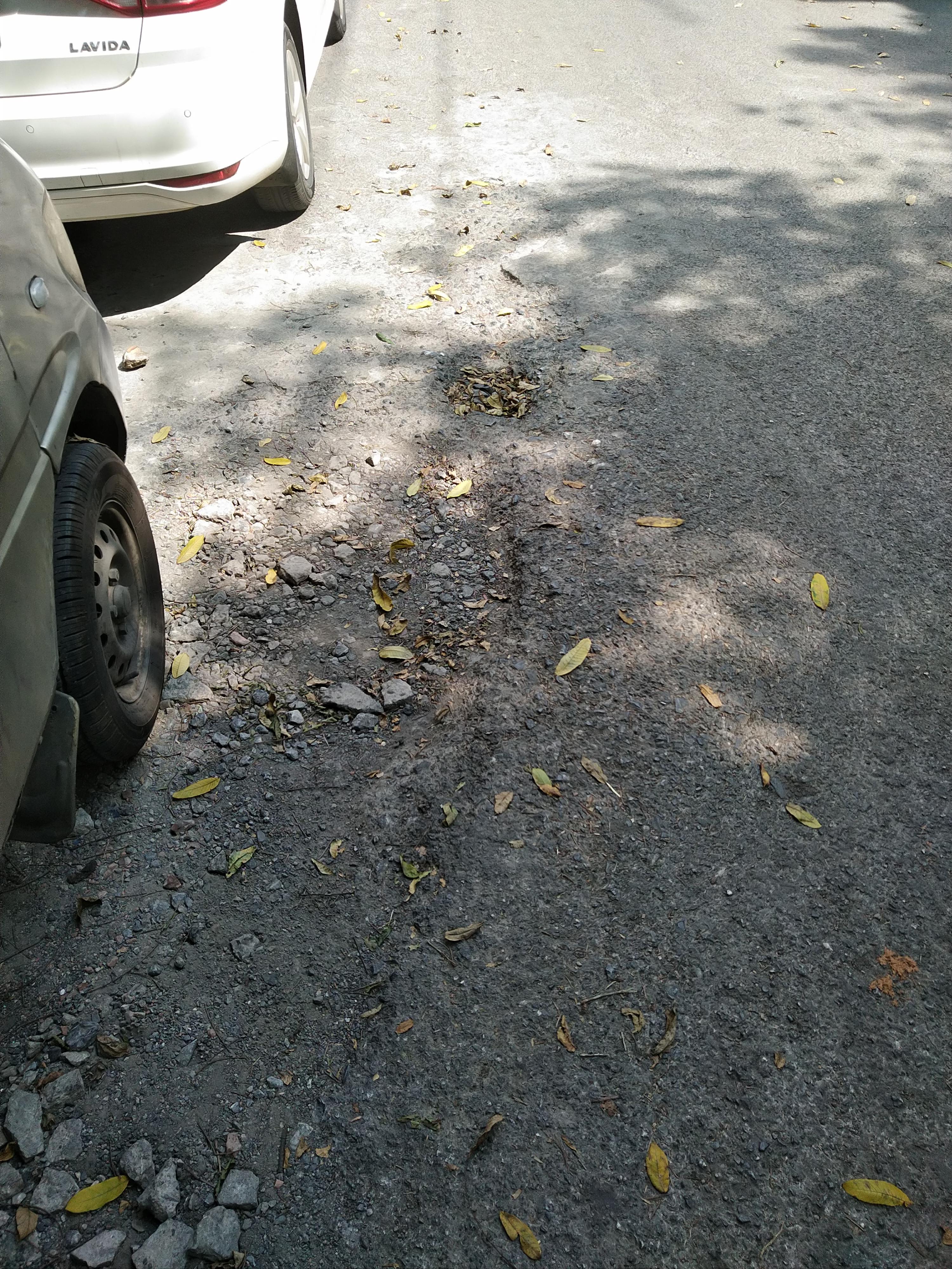 郴州市东风路东风广场路段公路常年不维修