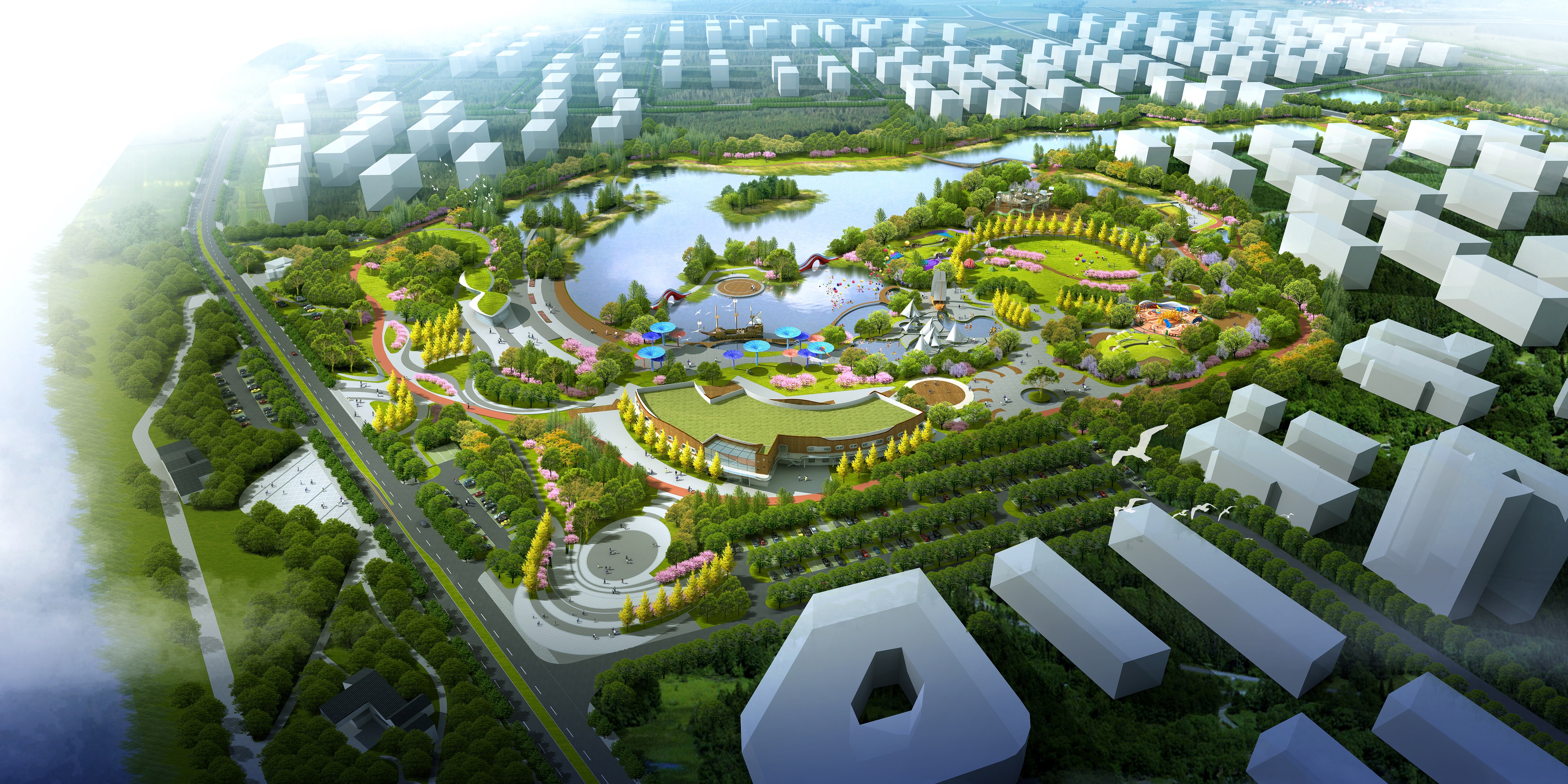 盼望在网上公布芙蓉区东湖公园3d设计图模式