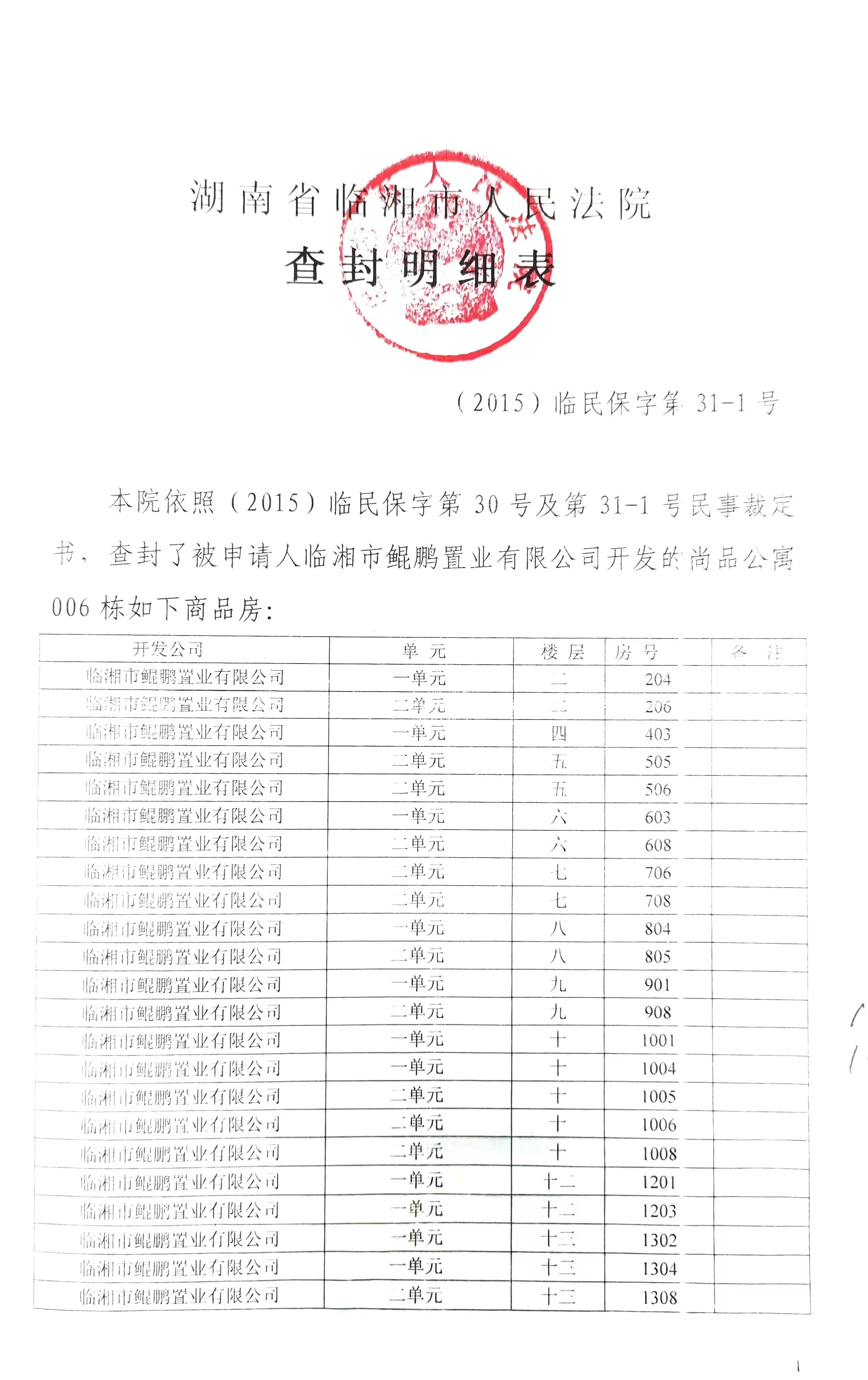 临湘市人民法院财产保全后消极执行