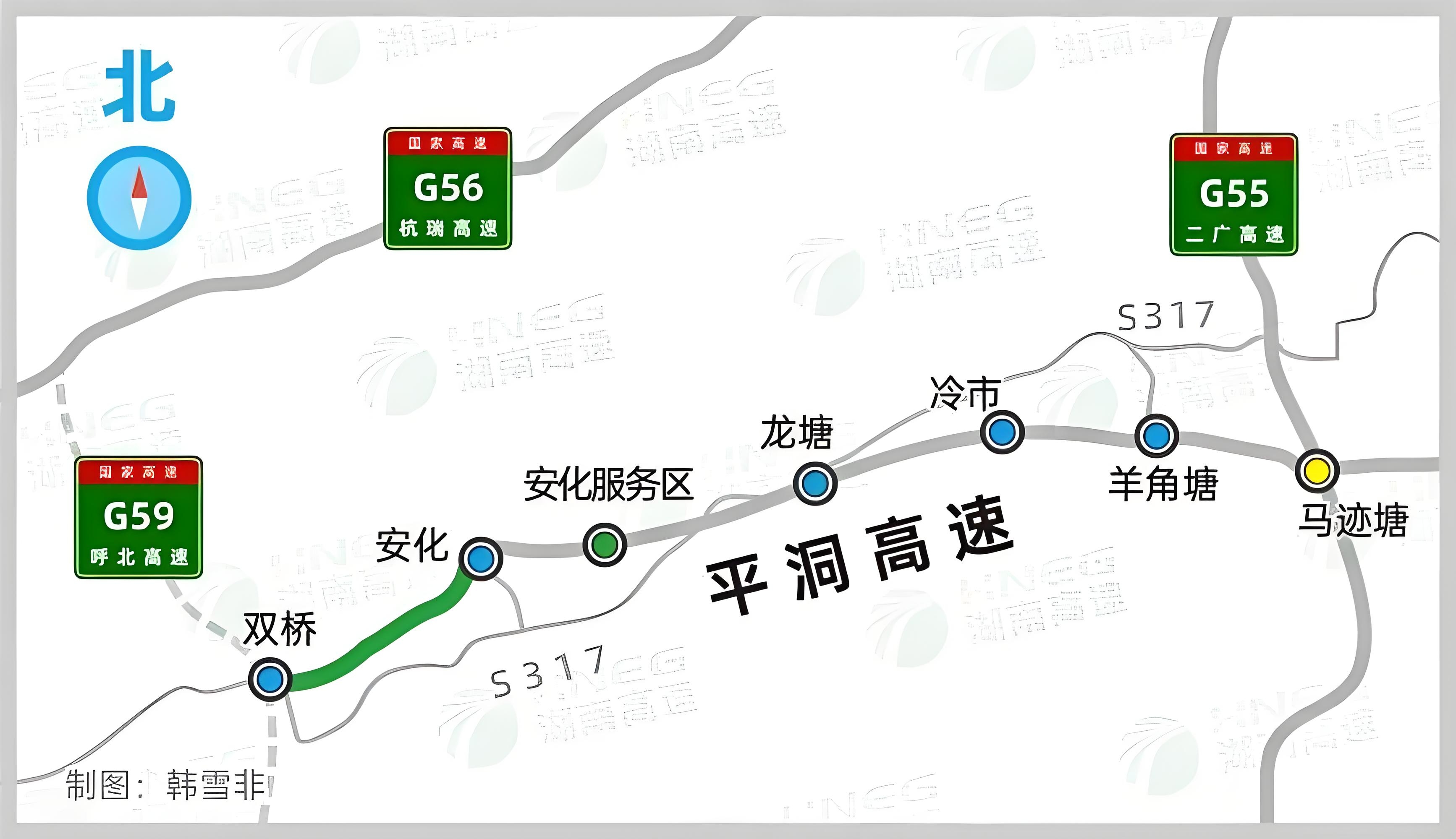 鹤辉高速路线图图片